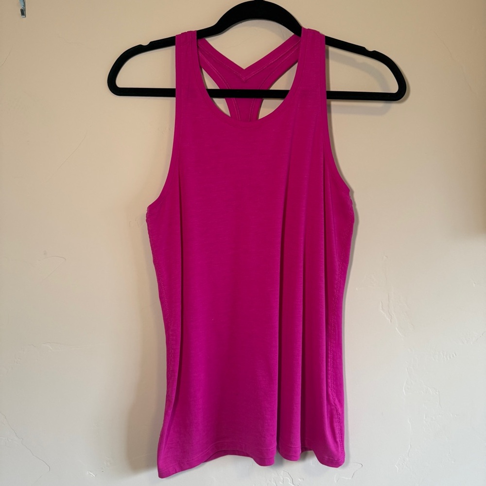 Athleta Fuchsia Racerback Workout Tank - Picture 2 of 6